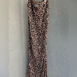 Anthropoligie animal print slip dress